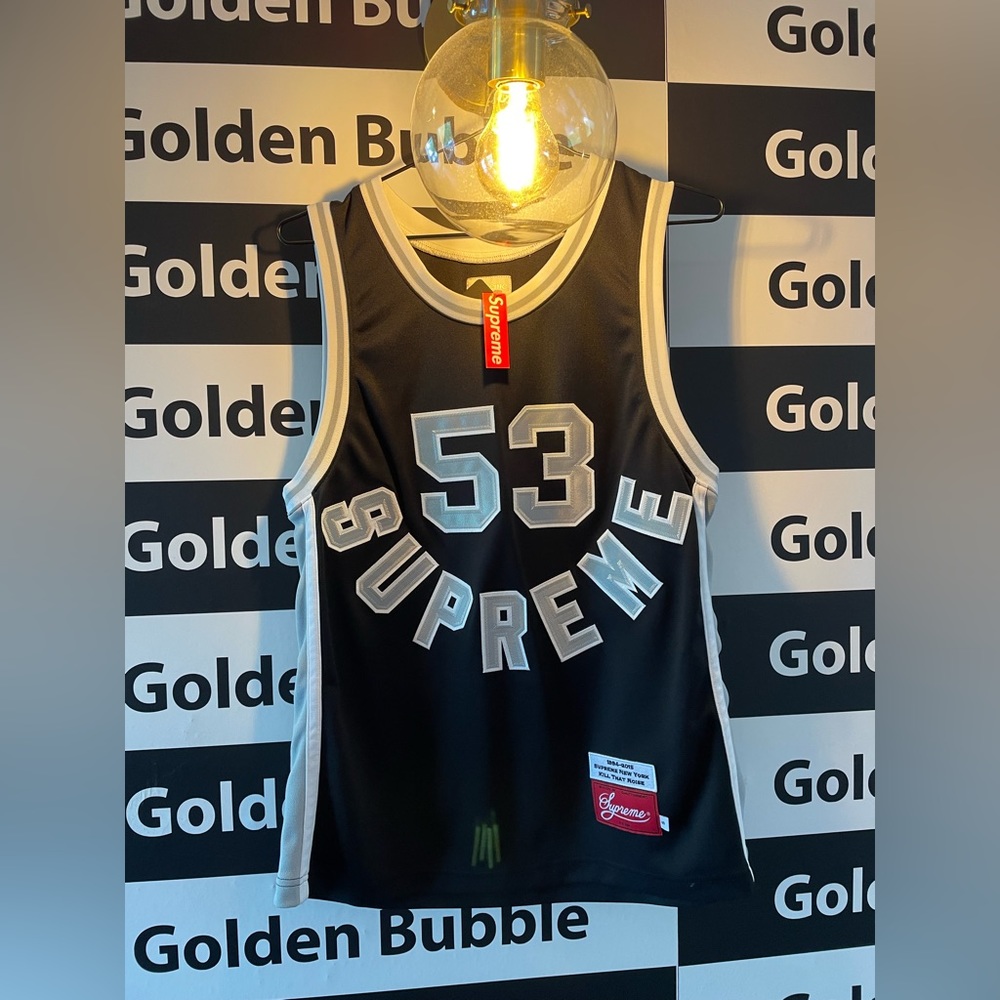 Supreme Gauchos Basketball Jersey FW15 Black/White Grey Small (NWT)